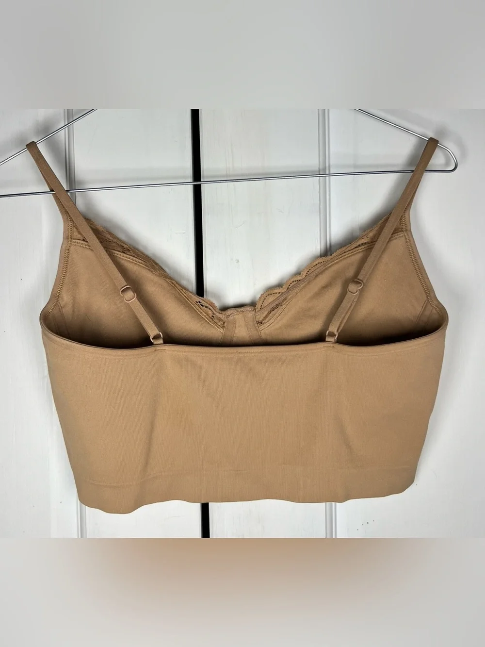 AERIE SUPERCHILL SEAMLESS CORSET BRA TOP TAN NO SIGNS OF WEAR SIZE M